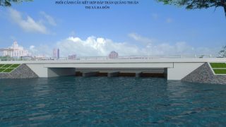 TX. Ba Đồn: Khởi công xây dựng hạng mục cầu kết hợp đập tràn Quảng Thuận